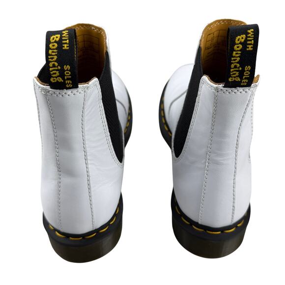 NWOT DR. MARTEN 2976 Yellow Stitch Smooth Leather Chelsea Boots Women US 11 - Picture 8 of 14
